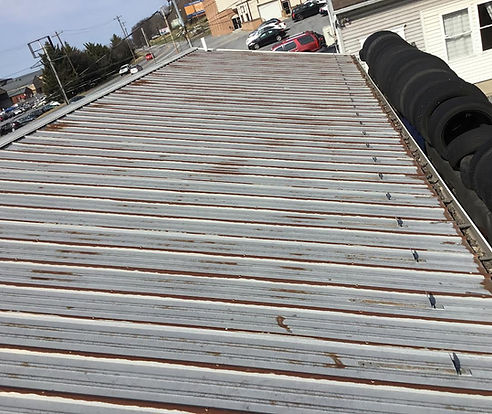 Commercial roof maintenance project